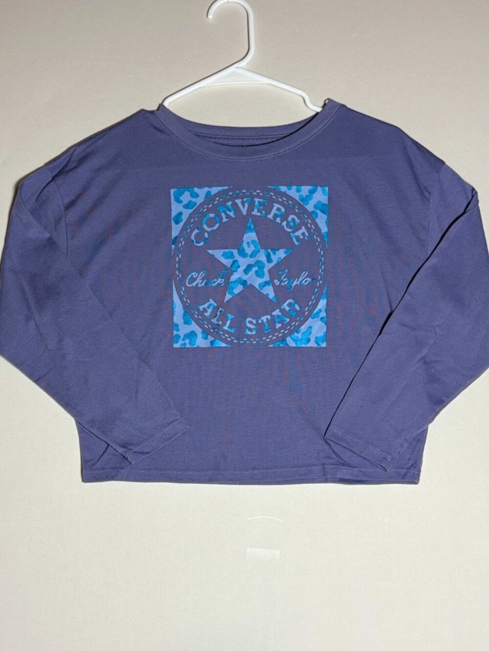 Converse Chuck Taylor All Star Graphic Tee Periwinkle Blue YM (10-12)